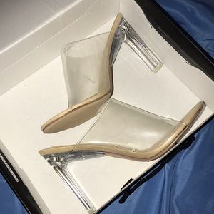 Clear mueller heels